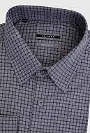 Серая рубашка в клетку Regular Fit