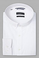 Белая рубашка изо льна и хлопка Regular Fit