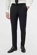 Костюмные черные брюки из гладкой ткани Super Slim Fit