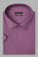 Фиолетовая рубашка с коротким рукавом Slim Fit