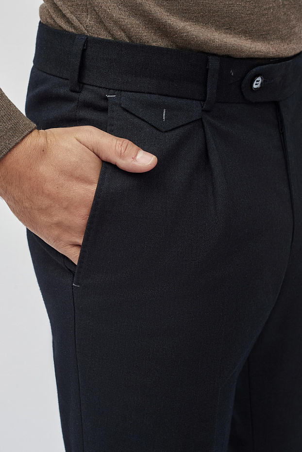 Хлопковые брюки с добавление шерсти Slim Fit