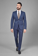 Костюм из смесовой ткани в полоску Slim Fit