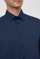 Однотонная рубашка с добавлением бамбука Slim Fit