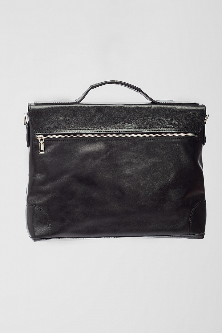 Черный кожаный портфель