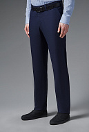 Темно-синие брюки со льном Super Slim Fit