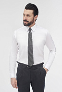 Классическая белая рубашка из эластичной ткани Slim Fit