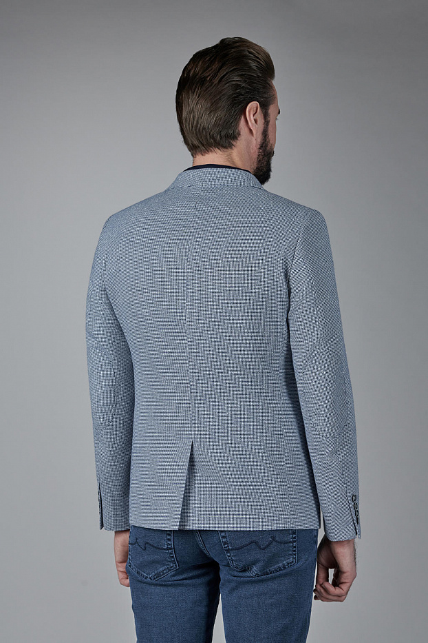 Пиджак из смесовой ткани с узором Гусиная лапка Super Slim Fit