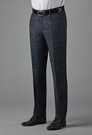 Костюмные брюки из итальянской ткани Marzotto с микродизайном Slim Fit