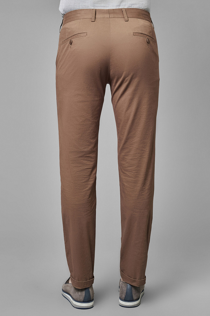 Хлопковые коричневые брюки чинос Slim Fit