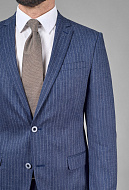 Костюм из смесовой ткани в полоску Slim Fit