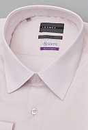 Светло-розовая классическая рубашка из эластичной ткани Slim Fit