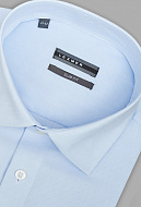 Голубая рубашка из фактурной ткани Slim Fit