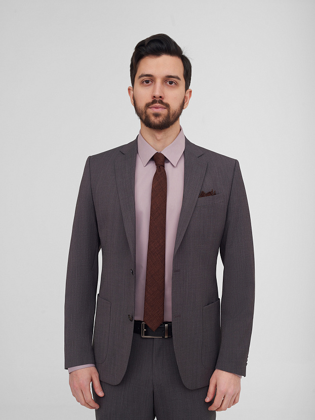 Костюмный пиджак с накладными карманами Slim Fit 