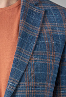 Пиджак из итальянской ткани Marzotto с шерстью и хлопком Slim Fit