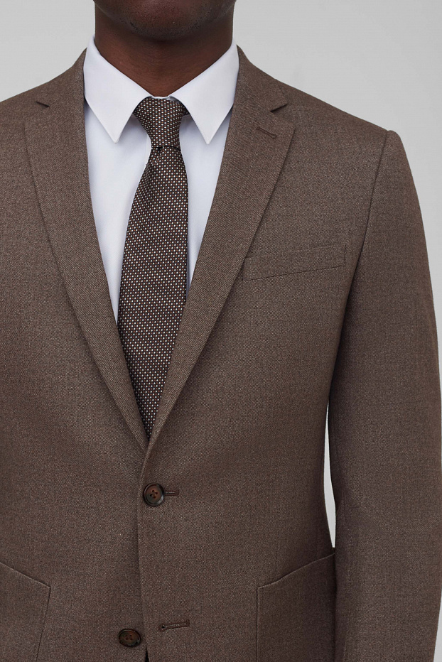 Костюмный пиджак из смесовой ткани Slim Fit