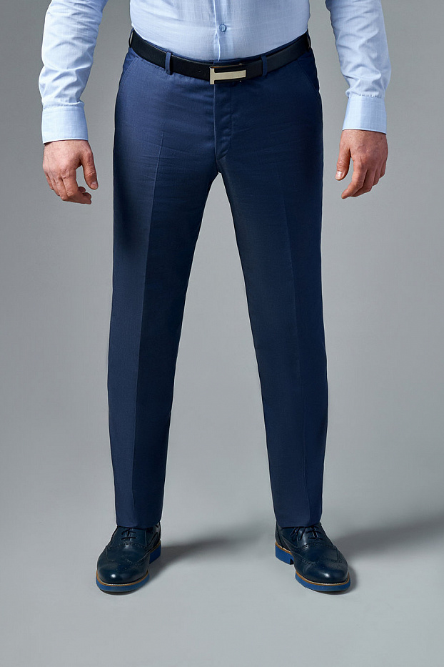 Синие хлопковые брюки Slim Fit