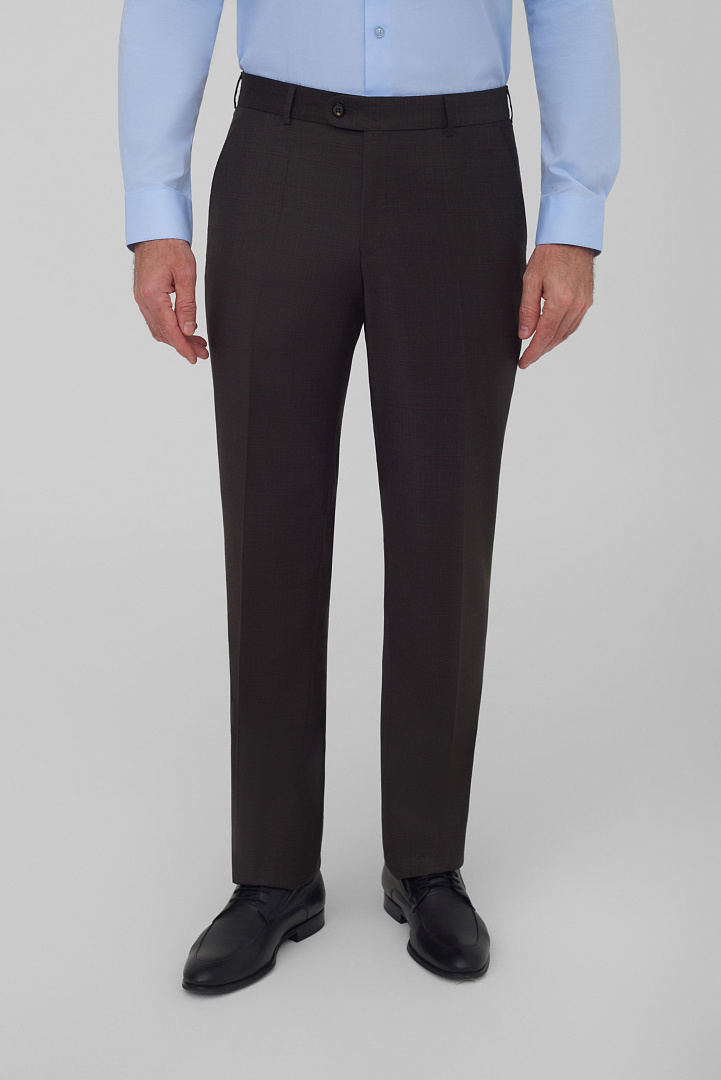 Костюмные брюки из шерсти Regular Fit