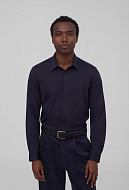 Однотонная рубашка из эластичной ткани Regular Fit
