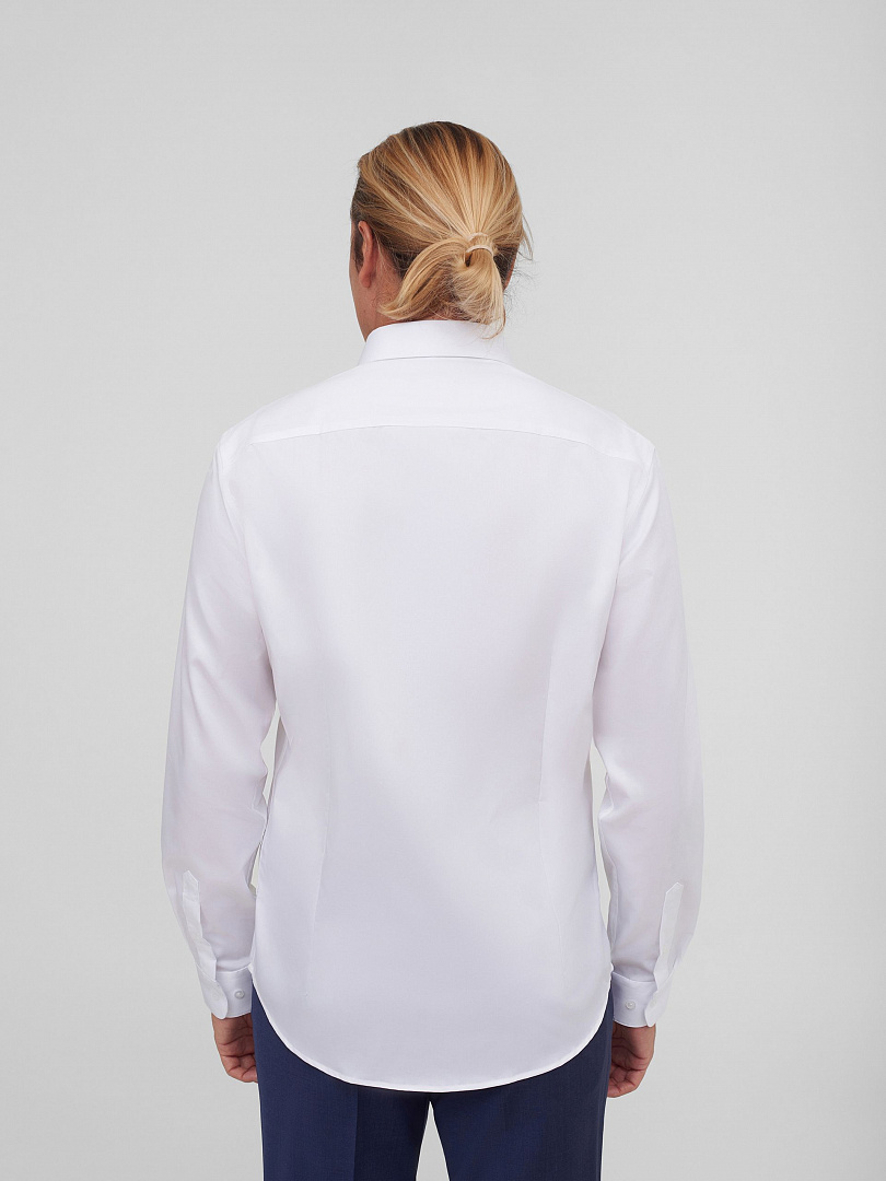 Однотонная хлопковая рубашка Slim Fit