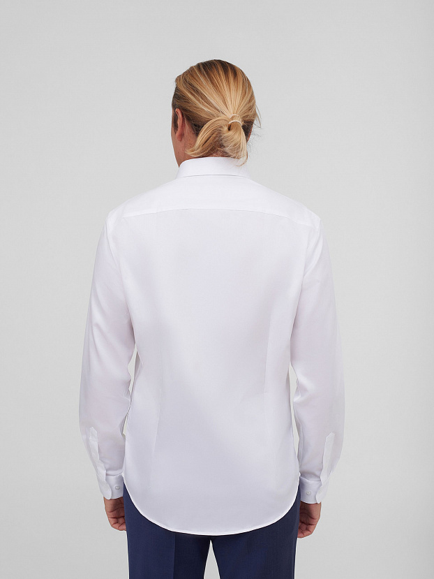 Однотонная хлопковая рубашка Slim Fit