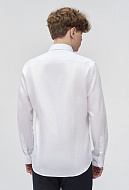 Классическая белая рубашка из эластичной ткани Regular Fit