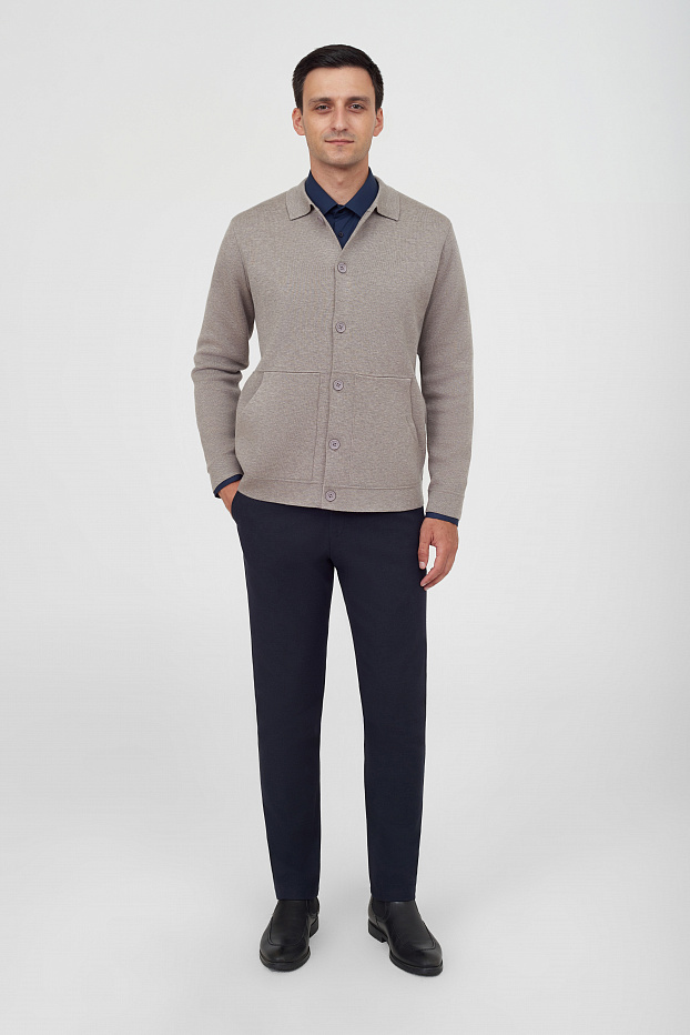 Однотонная рубашка с добавлением бамбука Slim Fit