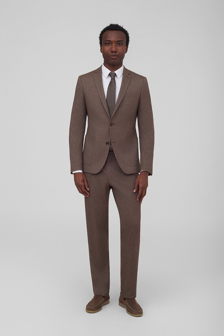 Костюмный пиджак из смесовой ткани Slim Fit