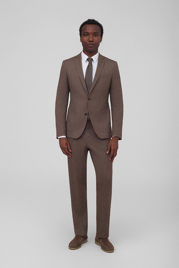 Костюмный пиджак из смесовой ткани Slim Fit