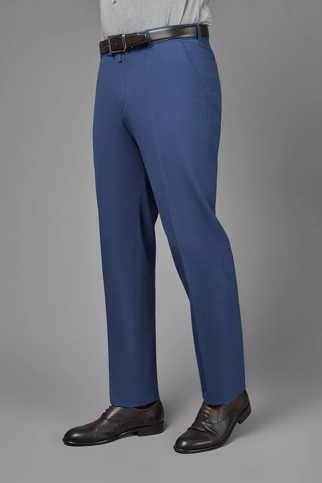 Классические синие брюки из итальянской ткани Regular Fit