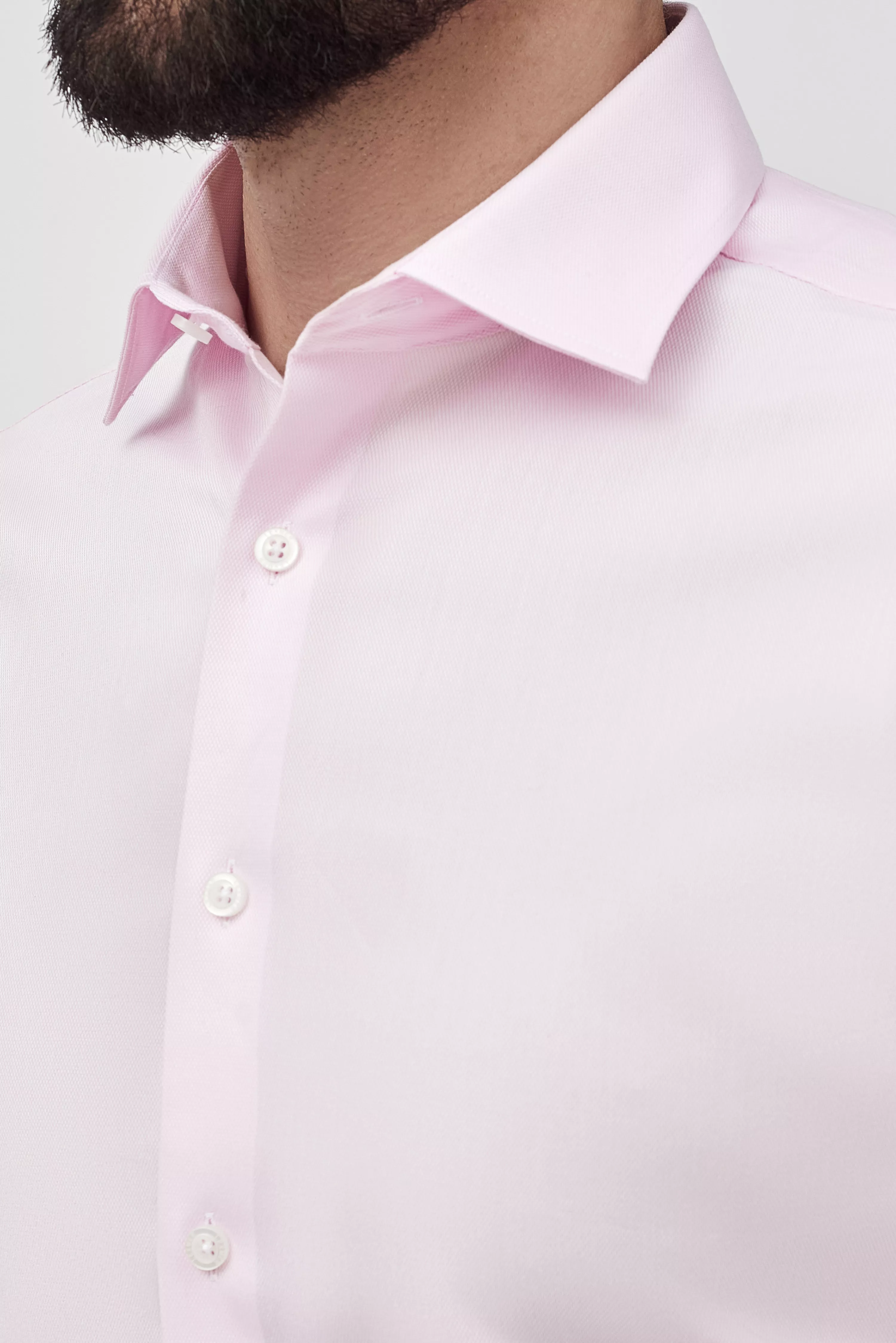 Розовая рубашка с классическим воротником Slim Fit