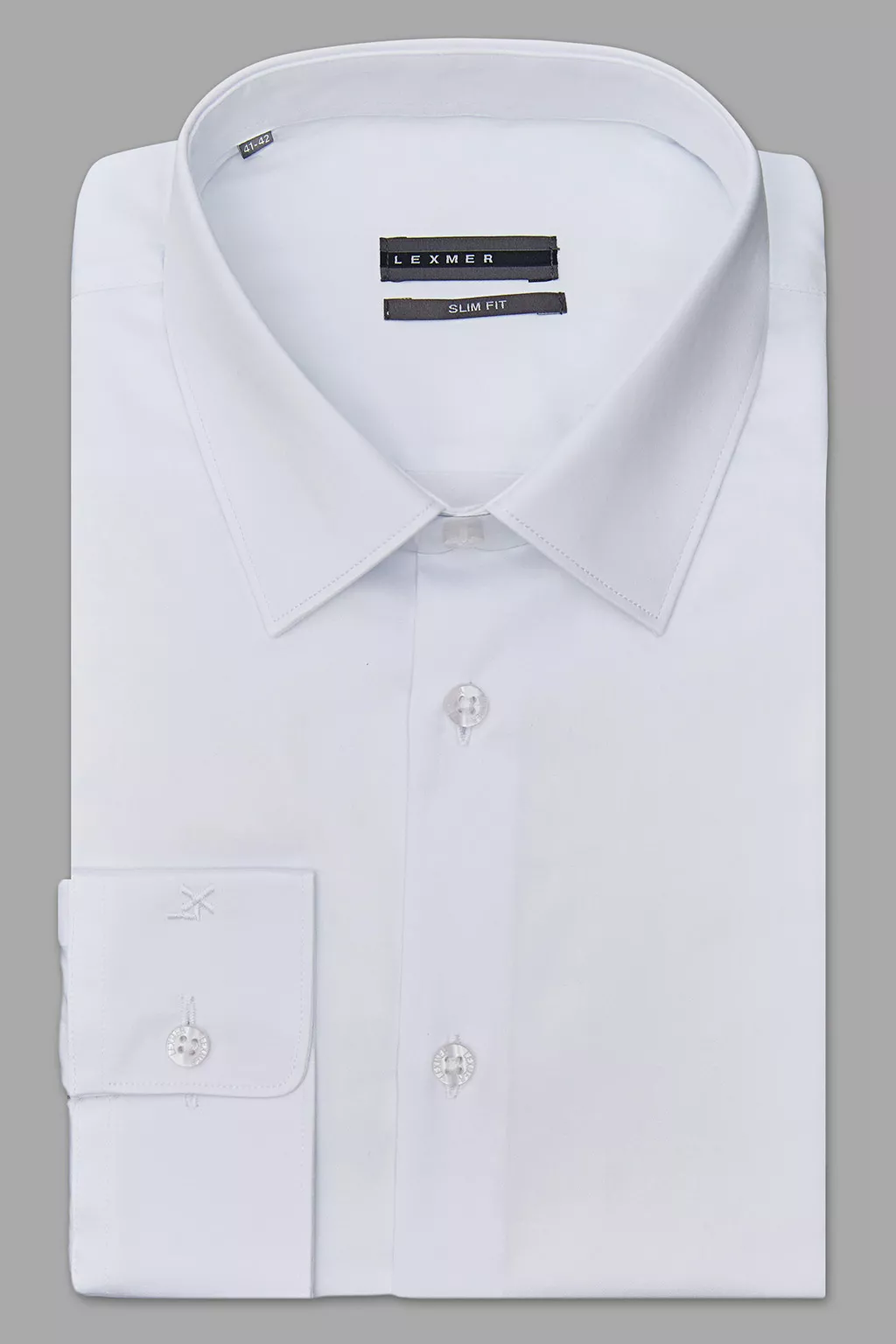 Классическая белая рубашка из эластичной ткани на высокий рост Slim Fit