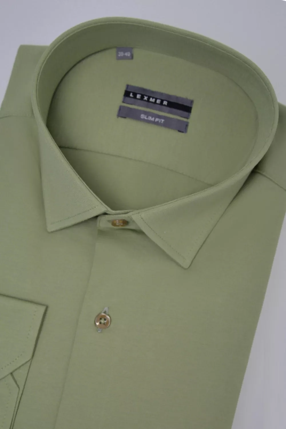 Рубашка из хлопковой ткани Slim Fit