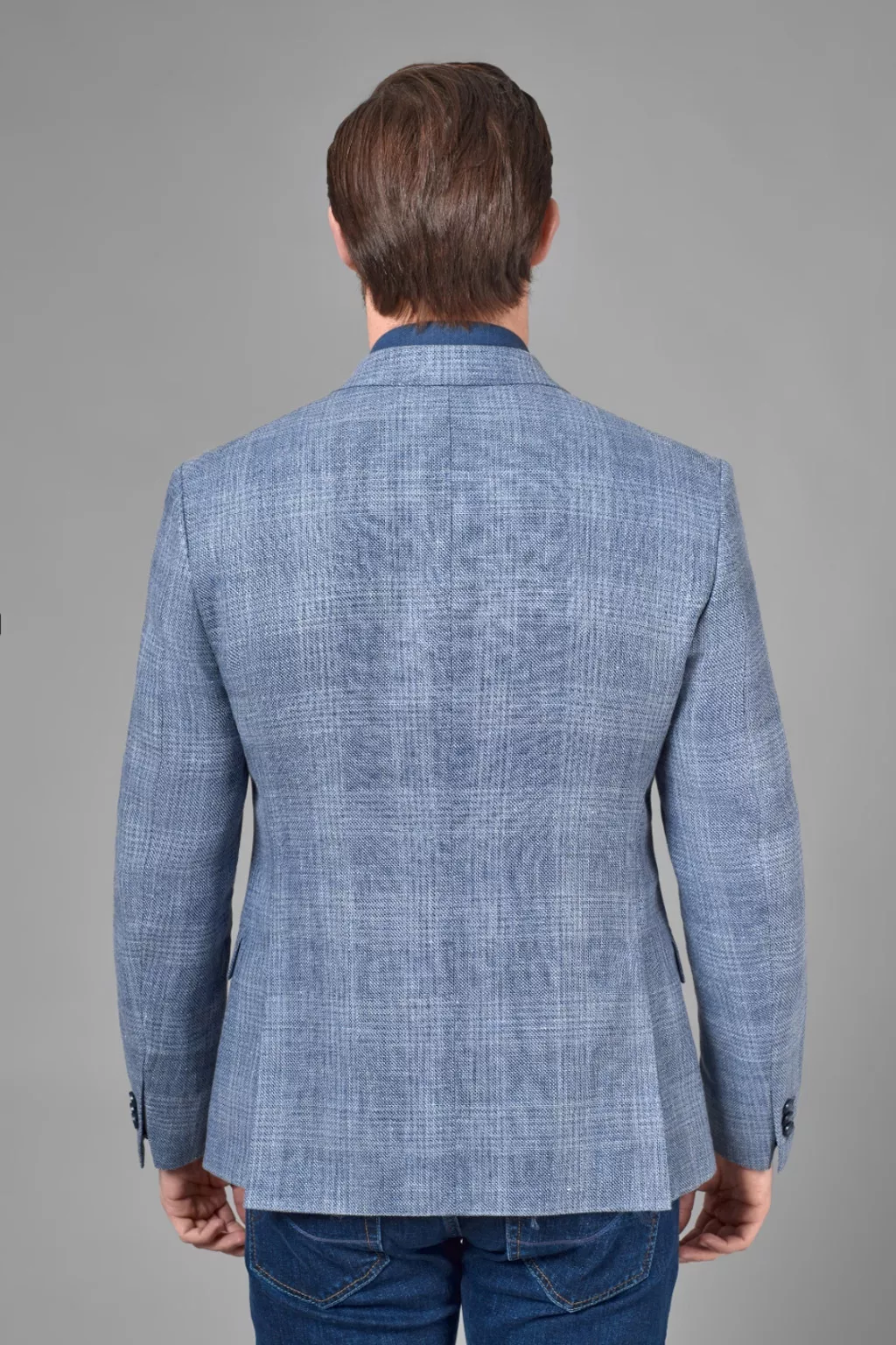 Пиджак из итальянской ткани Drago со льном и шерстью Slim Fit