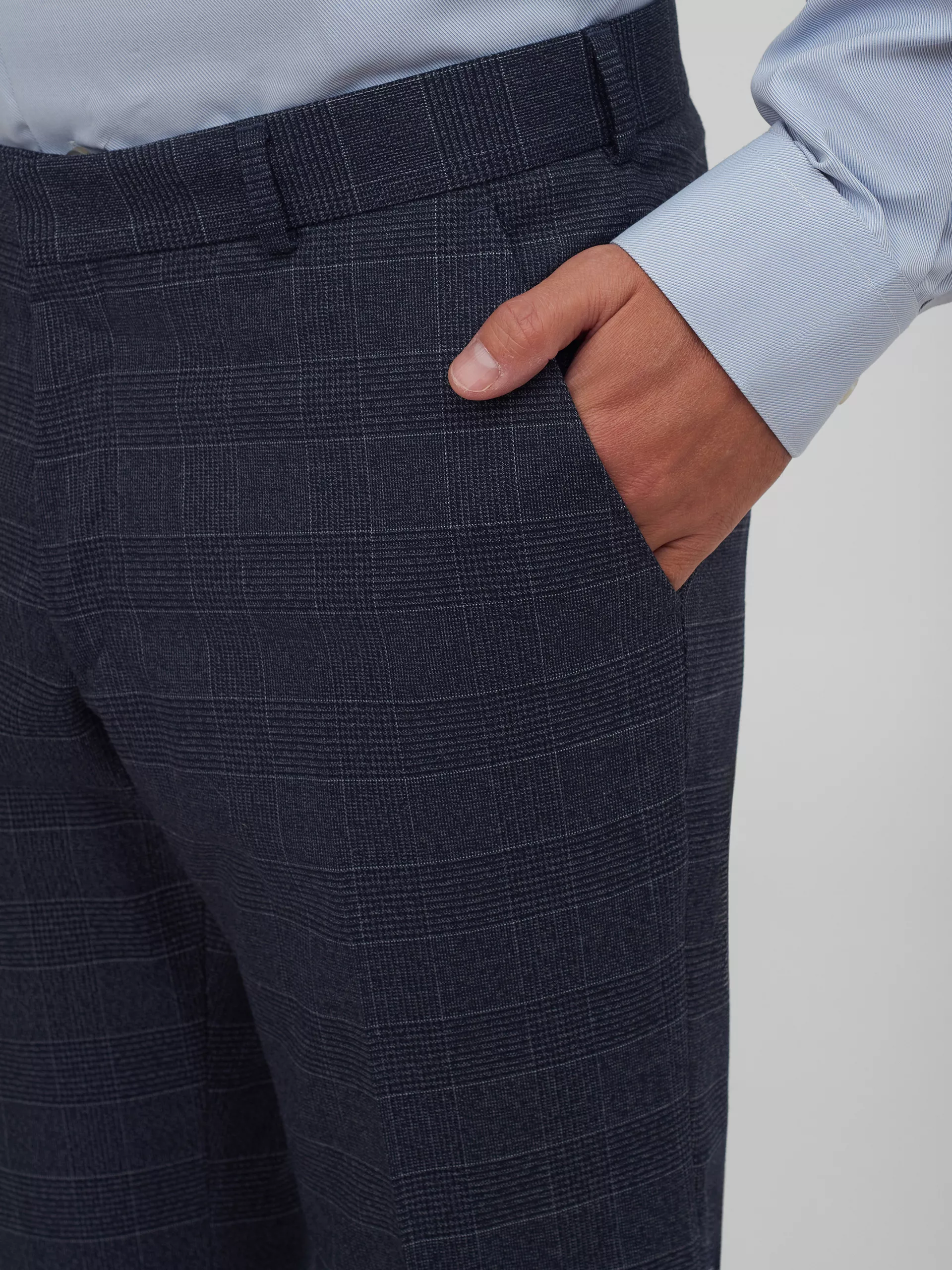 Костюм из смесовой ткани в клетку Regular Fit
