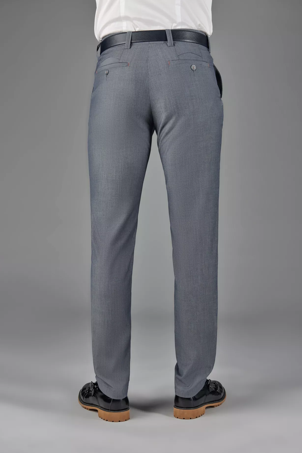 Серые брюки из поливискозной ткани Slim Fit