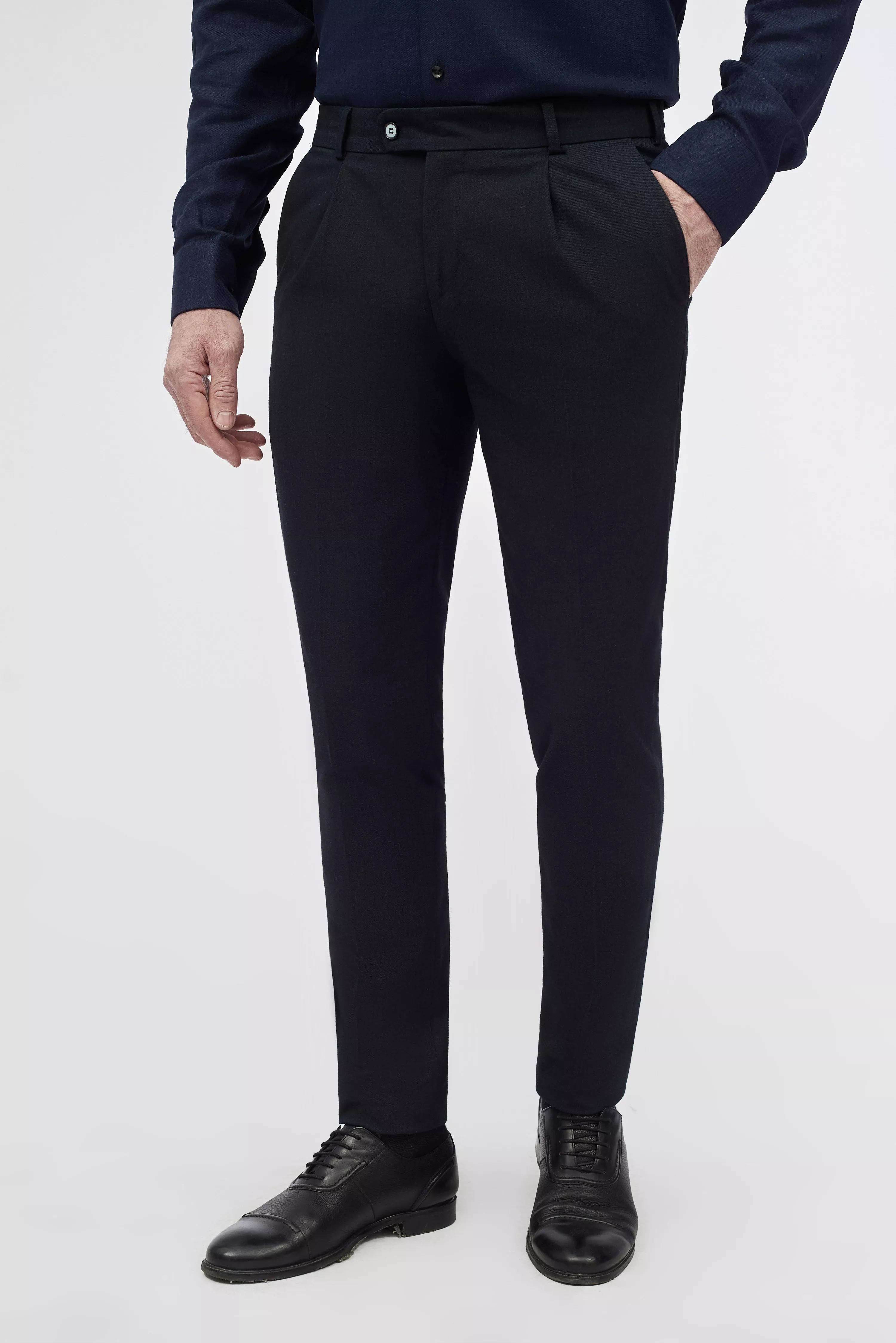 Классические брюки из хлопковой ткани Super Slim Fit