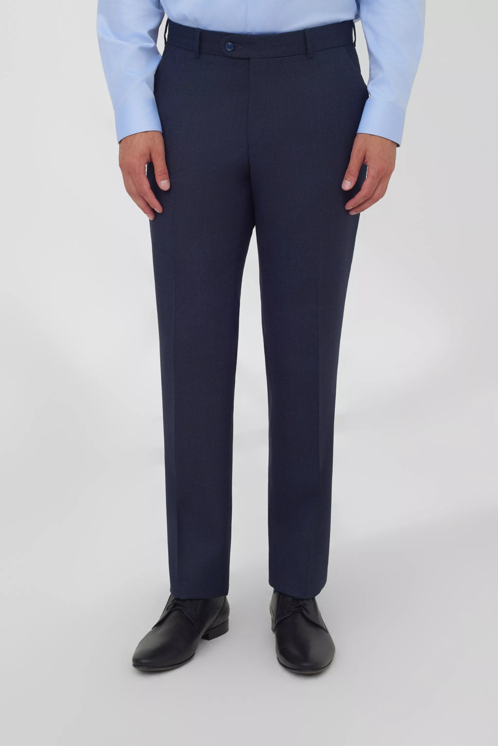 Костюмные брюки из шерстяной ткани Slim Fit