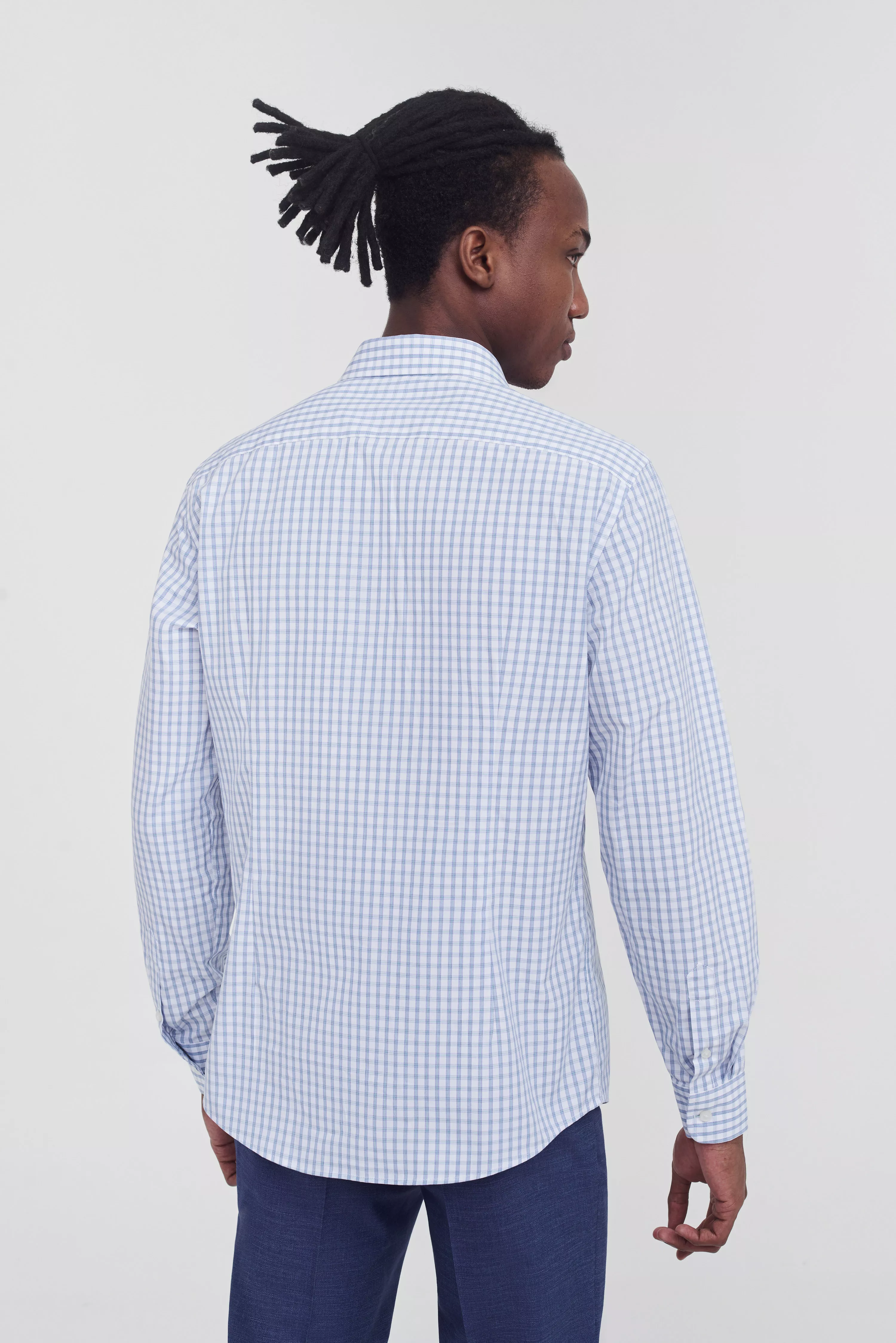 Хлопковая рубашка в клетку Slim Fit