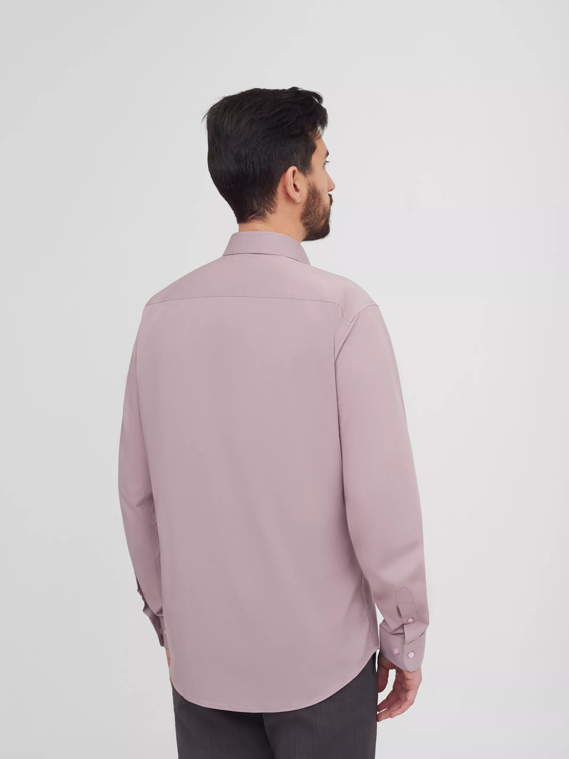 Однотонная рубашка с добавлением бамбука Regular Fit