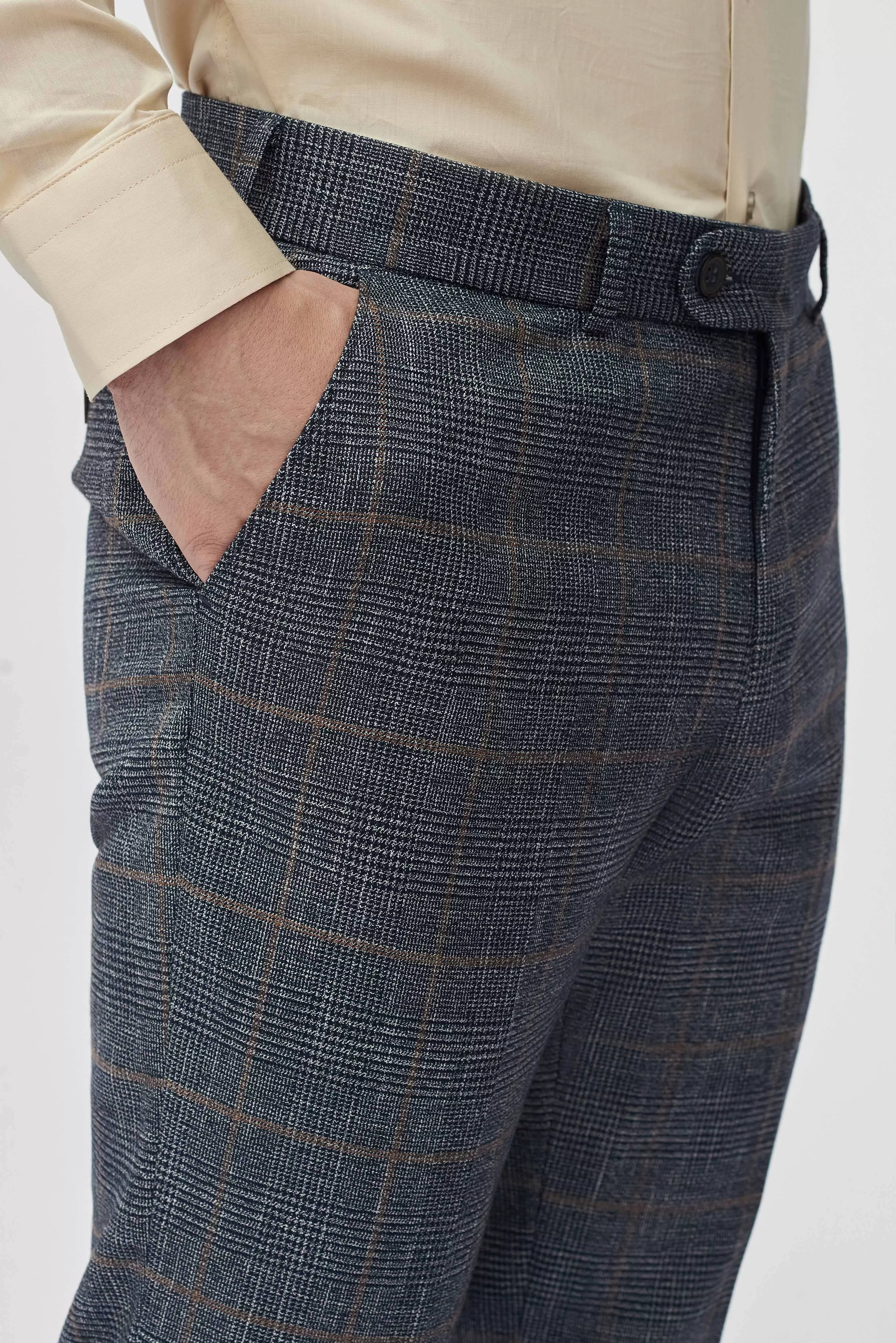 Костюм из поливискозы в яркую клетку Super Slim Fit