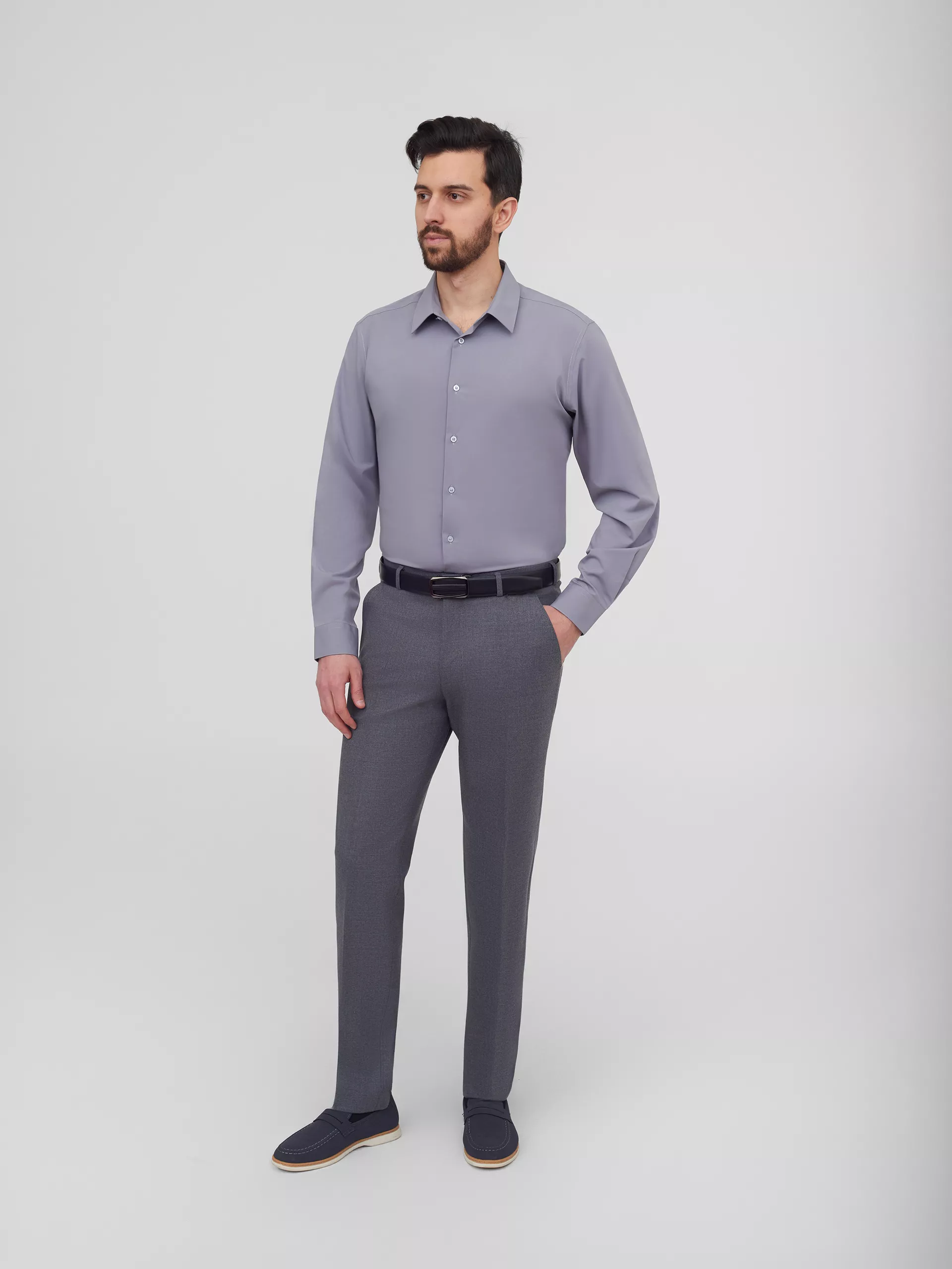 Рубашка с добавлением бамбука Slim Fit