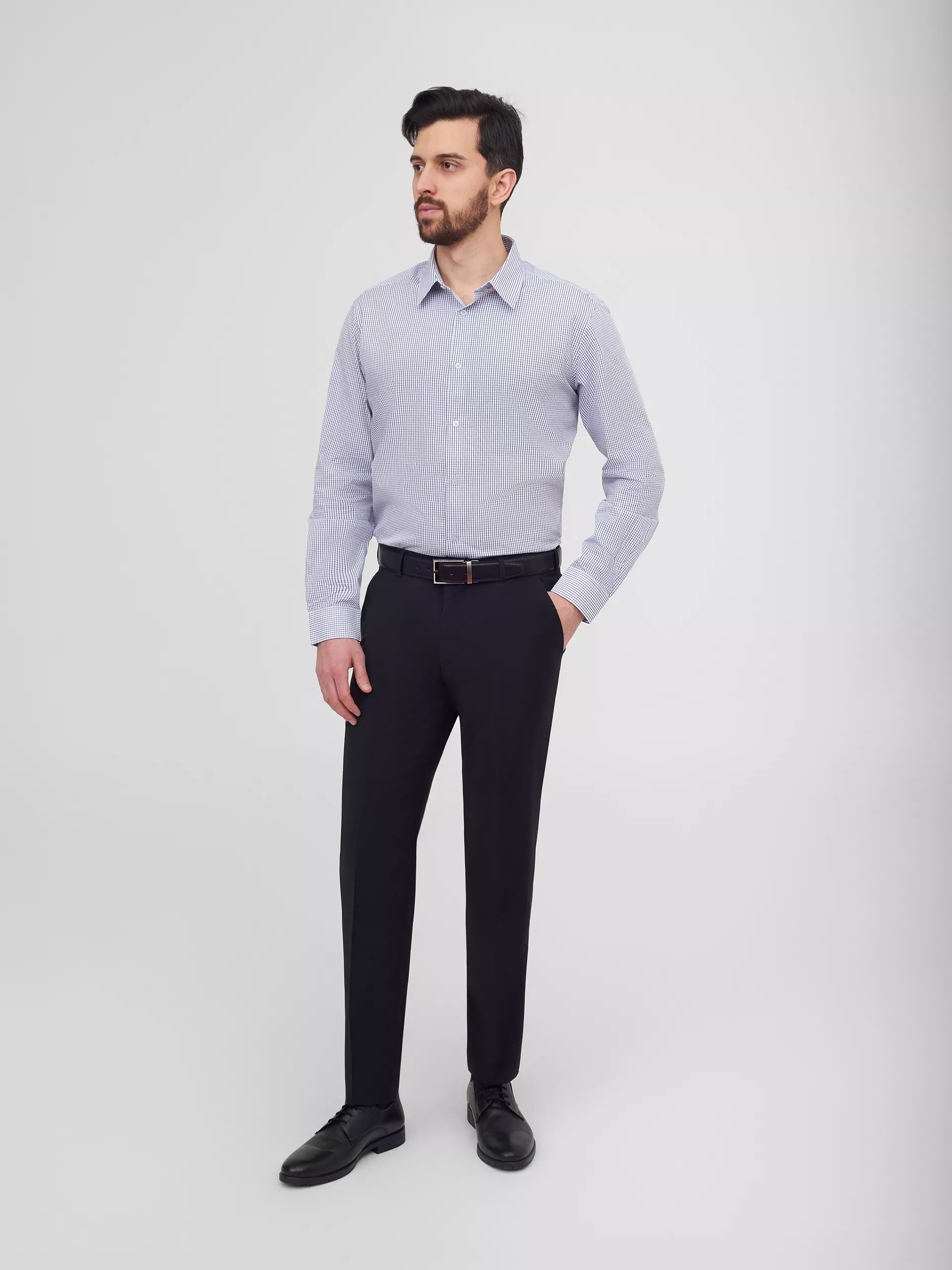 Хлопковая рубашка в клетку Regular Fit