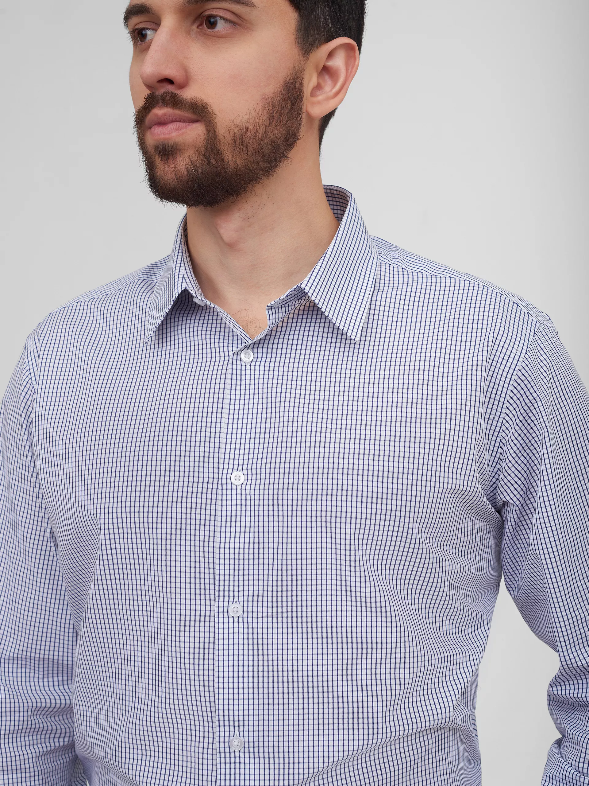 Хлопковая рубашка в клетку Regular Fit