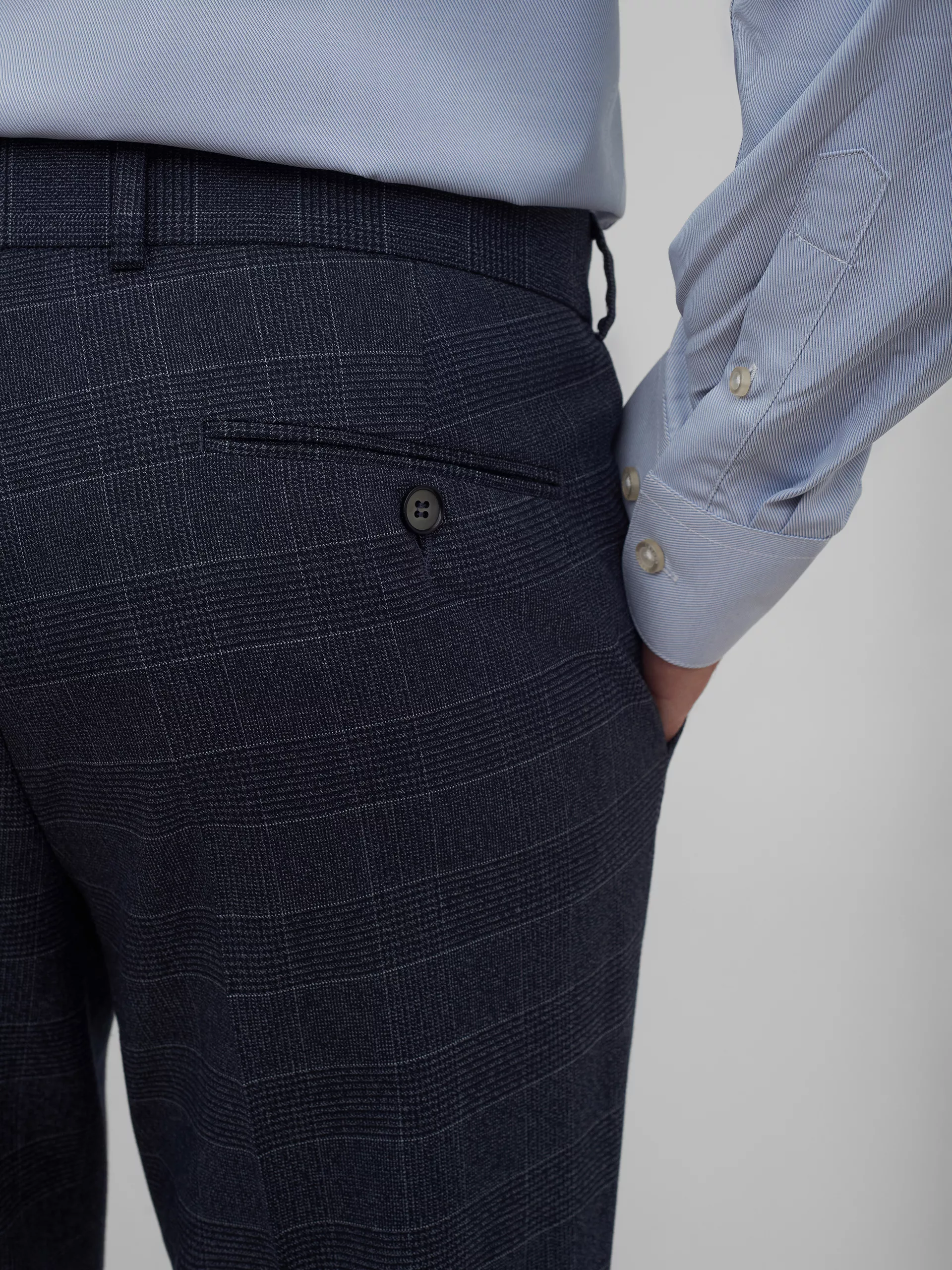 Костюм из смесовой ткани в клетку Regular Fit
