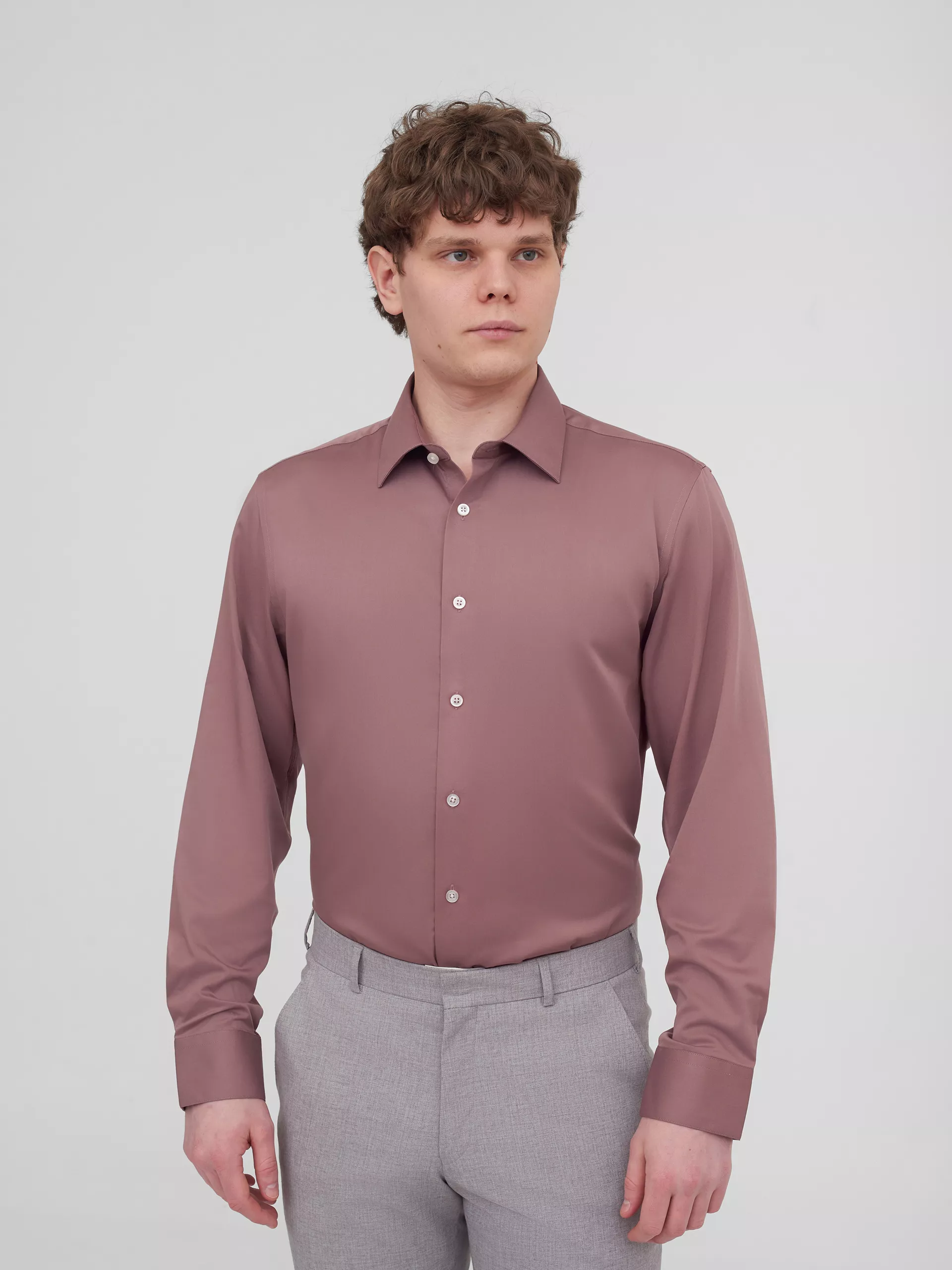 Рубашка с добавлением бамбука Slim Fit