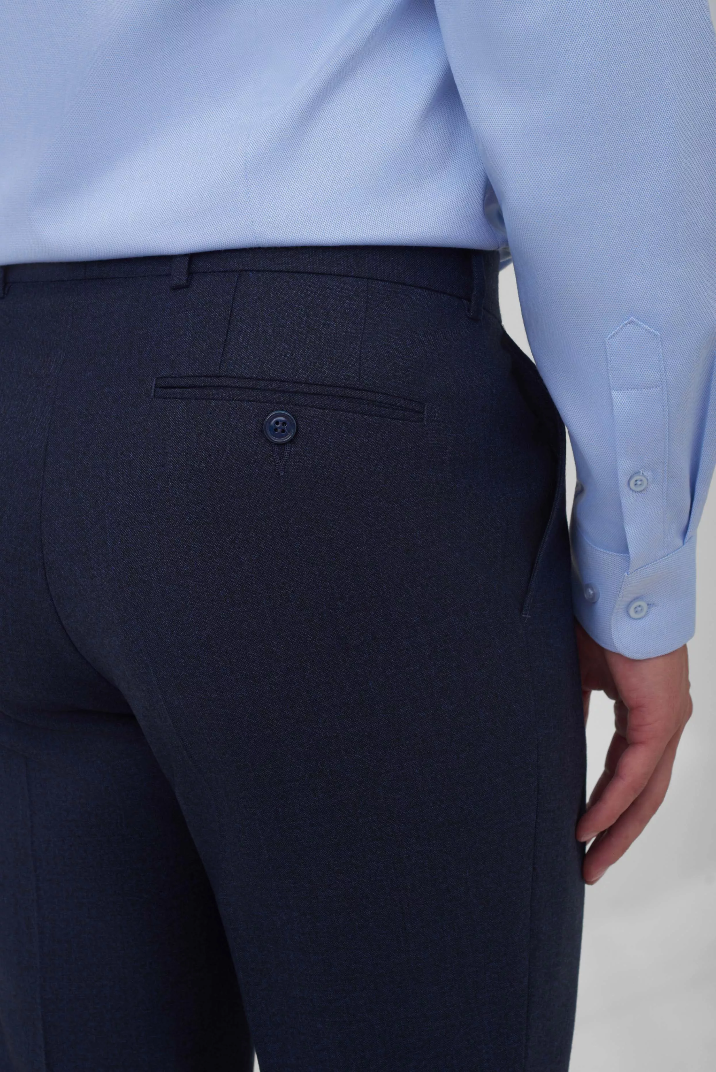 Костюмные брюки из шерстяной ткани Slim Fit
