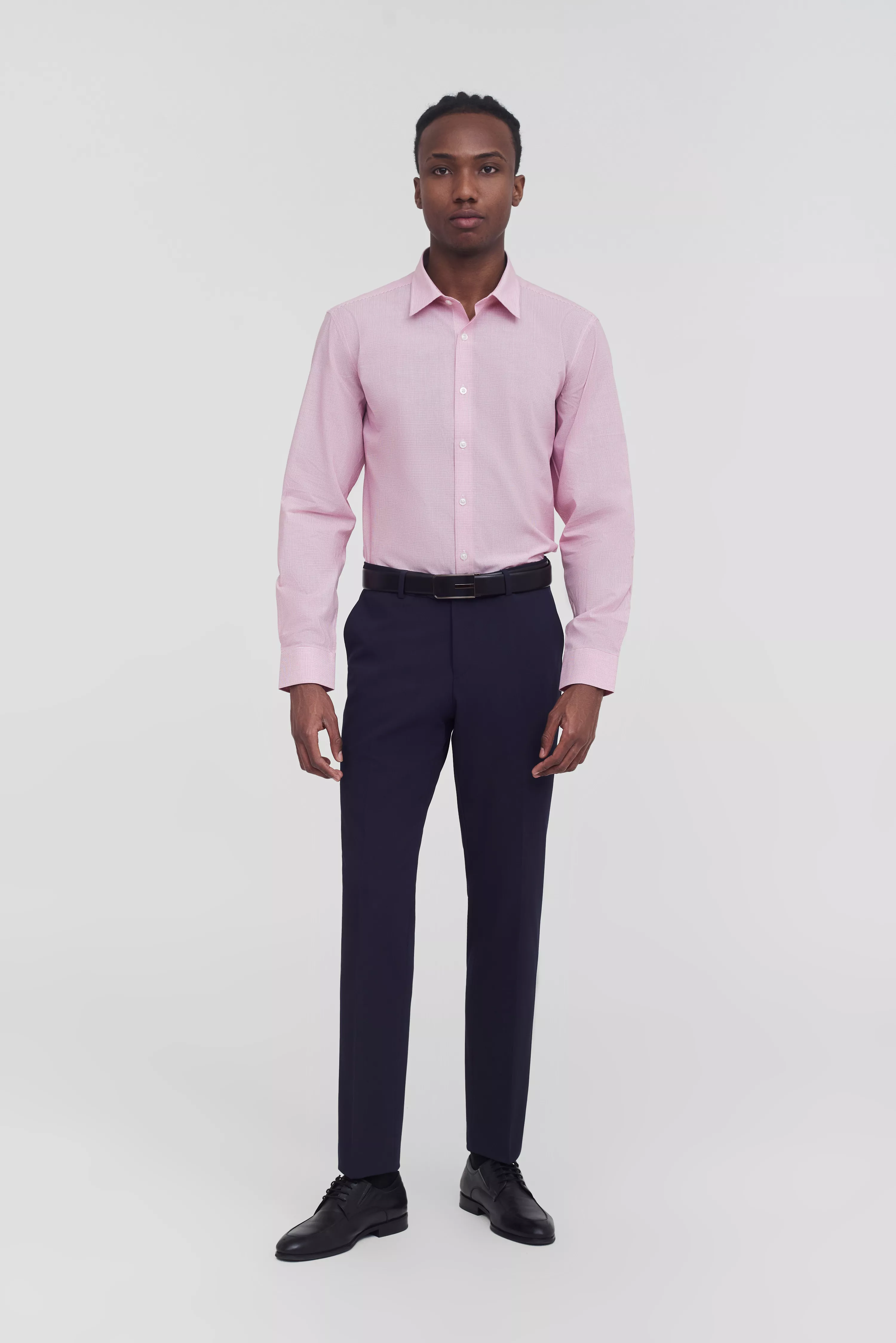 Рубашка в мелкую клетку Slim Fit