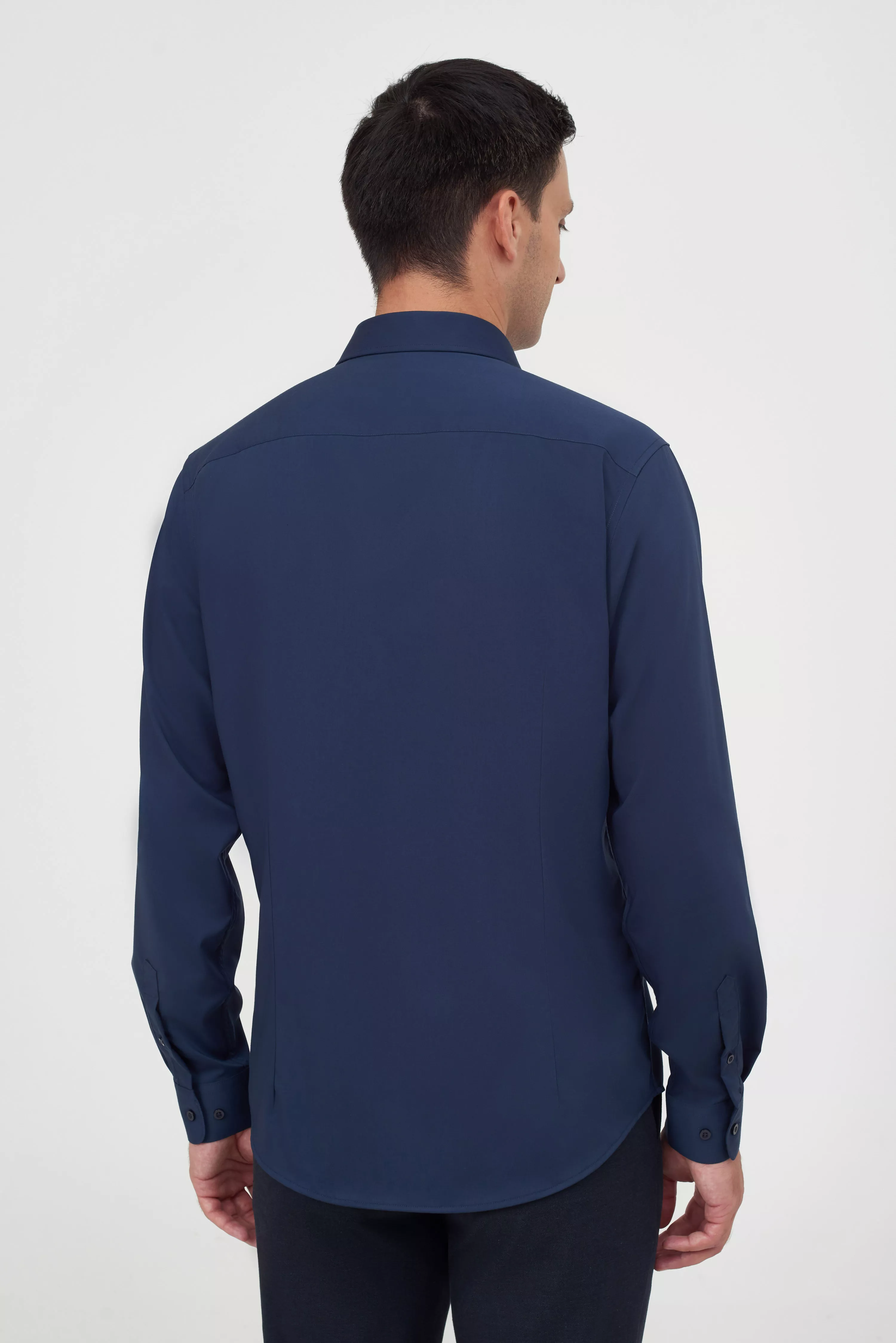 Однотонная рубашка с добавлением бамбука Slim Fit