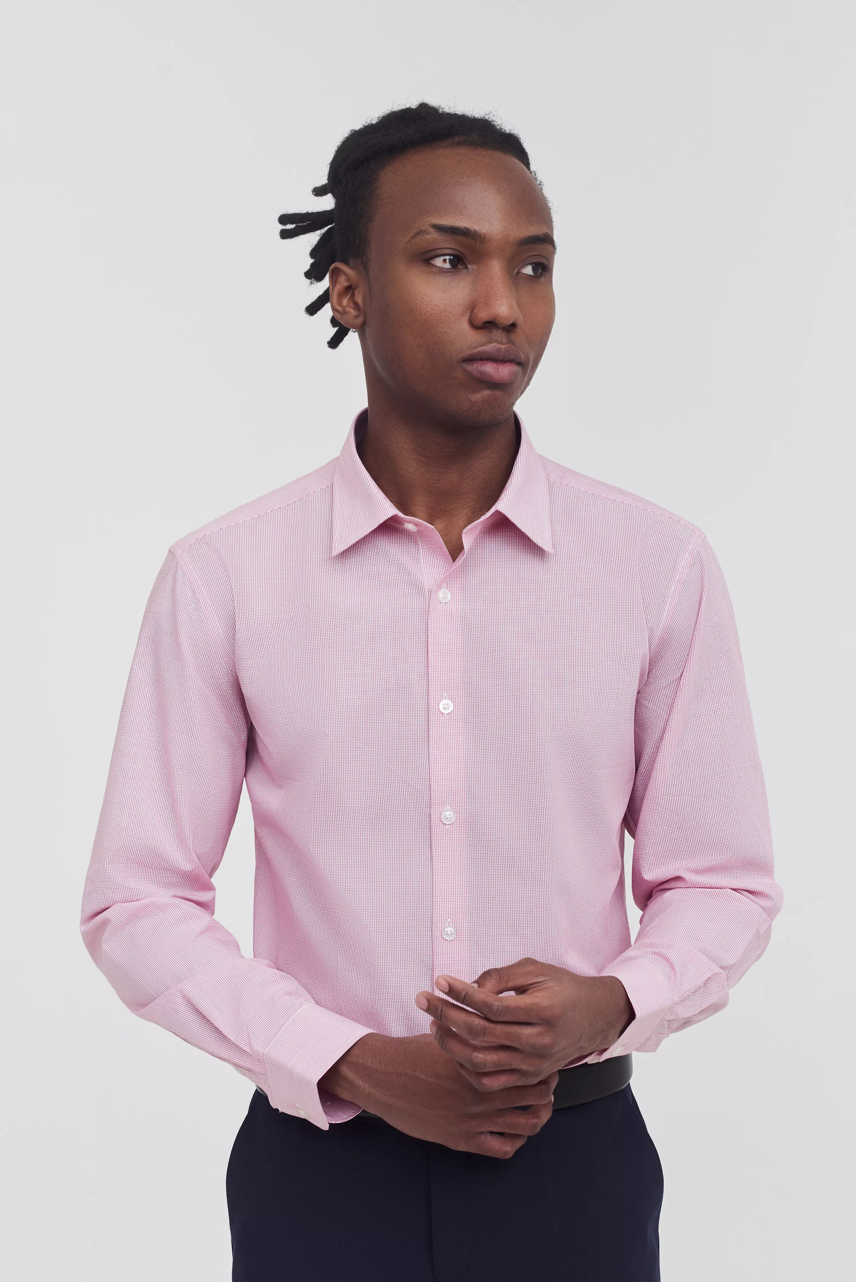 Рубашка в мелкую клетку Slim Fit