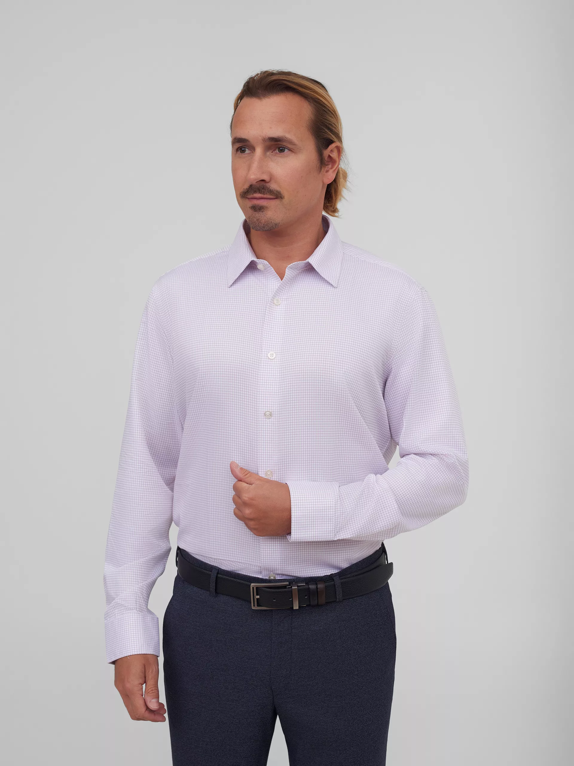 Рубашка в клетку с добавлением бамбука Regular Fit